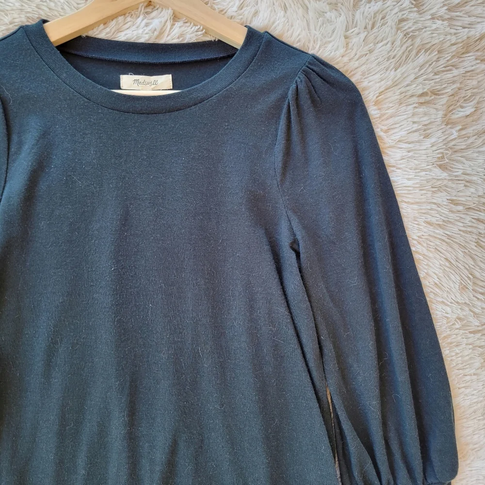 Madewell Black Puff‎ Sleeve Avrina Top